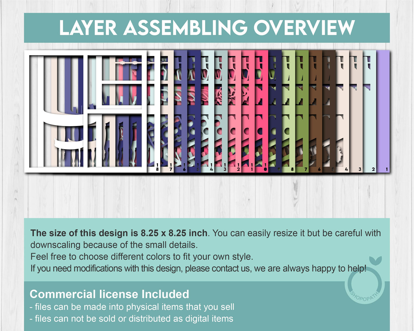 Makeup Tools with Vanity Mirror Panels - 3D Shadow Box Layered SVG DXF EPS (Cutting Files)