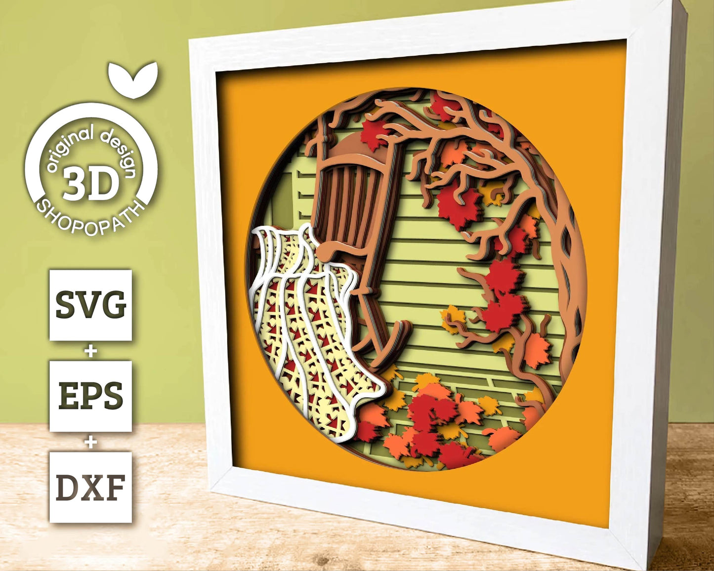 3D Layered Fall Quilt SVG EPS, Fall Shadow Box, Autumn 3D Svg, Leaves 3d Svg, Hello Fall Papercut svg, Cricut Silhouette