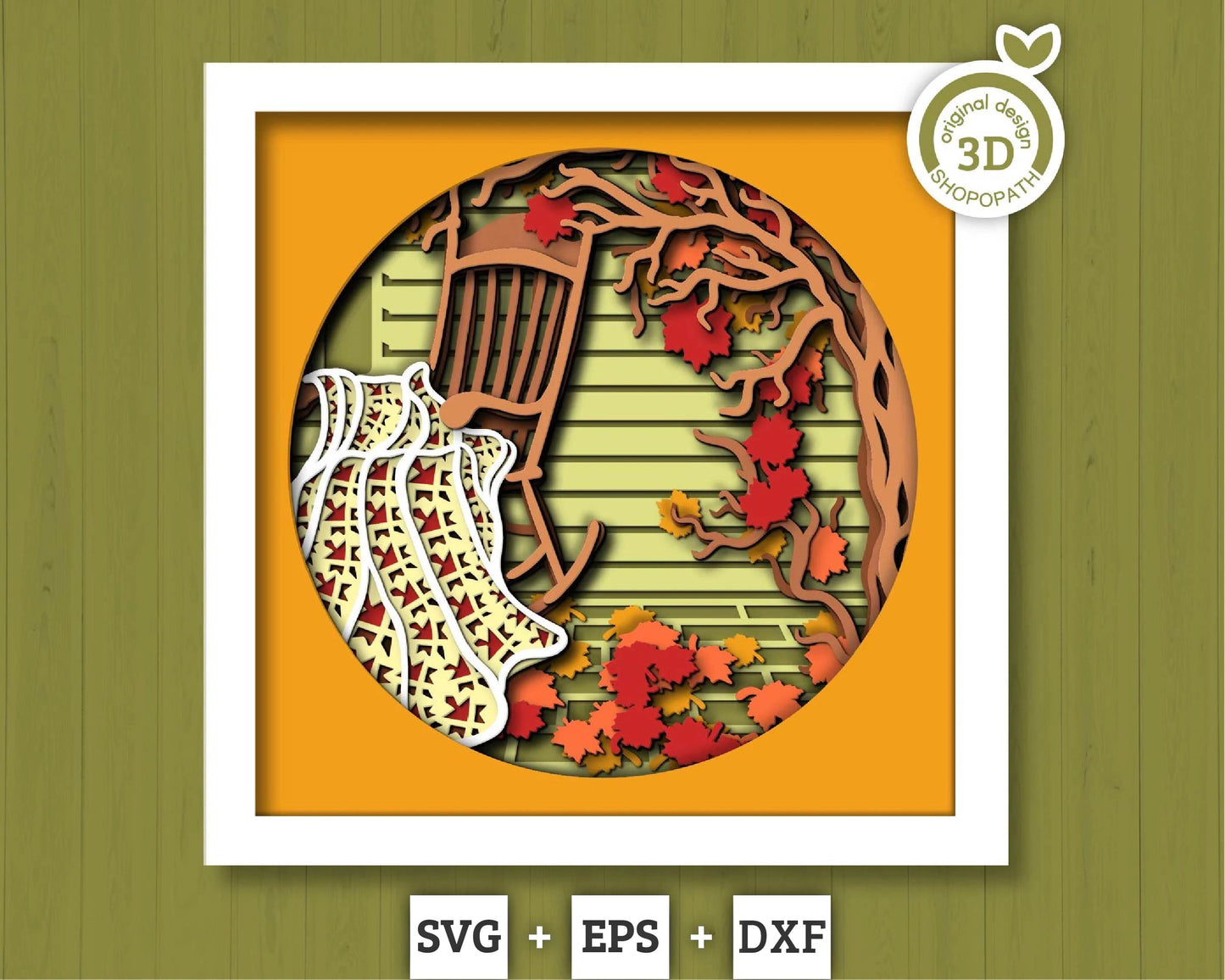 3D Layered Fall Quilt SVG EPS, Fall Shadow Box, Autumn 3D Svg, Leaves 3d Svg, Hello Fall Papercut svg, Cricut Silhouette