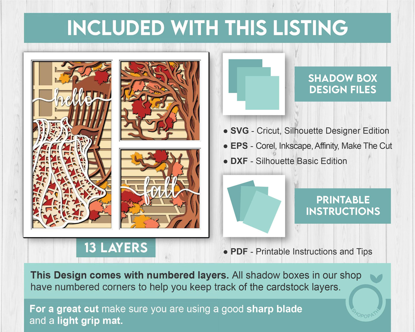 3D Layered Fall Quilt SVG EPS, Fall Shadow Box, Autumn 3D Svg, Leaves 3d Svg, Hello Fall Papercut svg, Cricut Silhouette