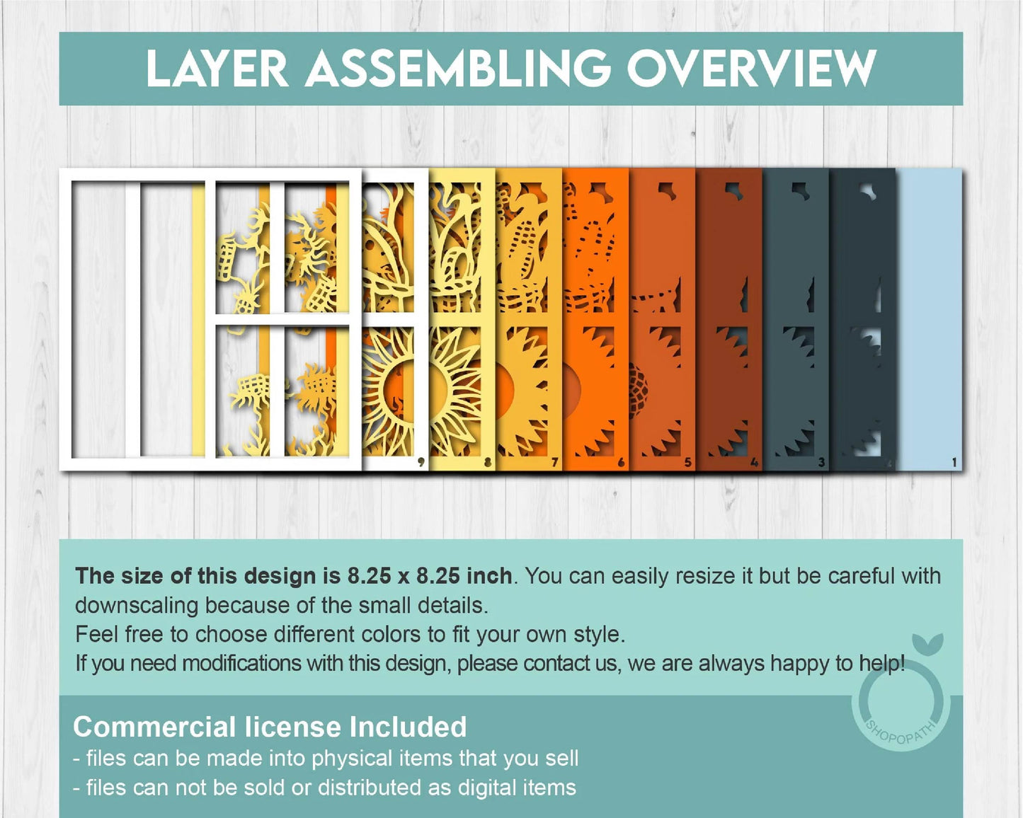 3D Layered Fall Scarecrow SVG EPS, Fall Shadow Box, Autumn 3D Svg, Harvest Sunflower Corn 3d Svg, Hello Fall Papercut svg, Cricut Silhouette