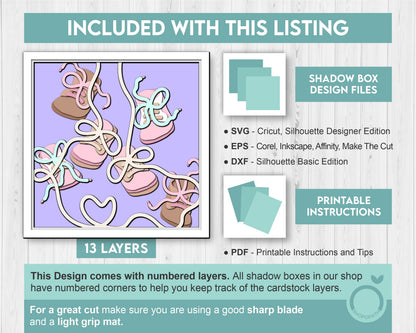 3D Baby Boots Shadow Box SVG, Baby Shower Decor 3d SVG, Cute baby 3d svg, Newborn 3d svg, Baby Girl svg, 3D Baby Boy SVG, Cricut, Silhouette