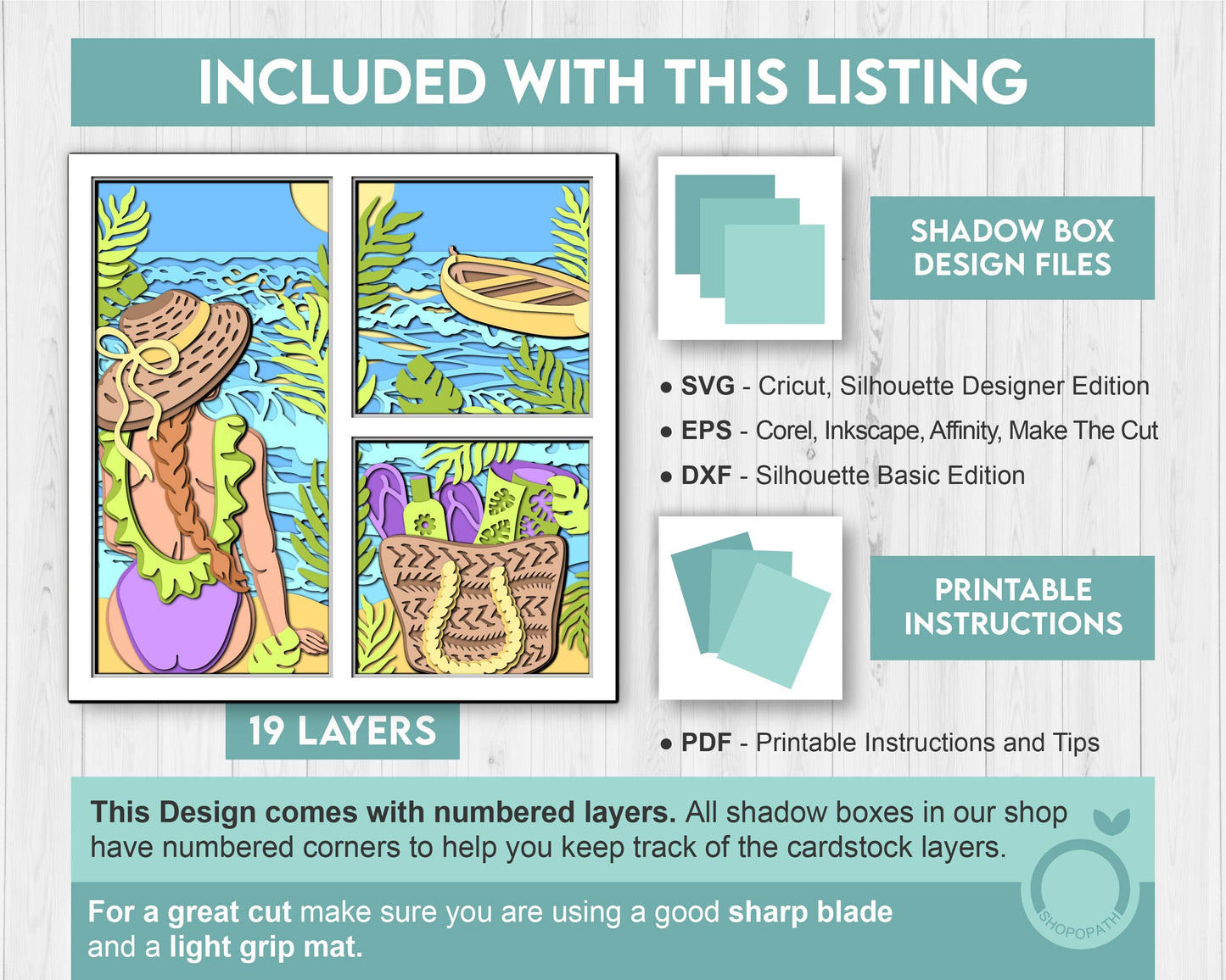 3D SVG Woman Sitting On Beach Shadow Box, Beach 3D Svg, Summer 3d Svg, Sea 3D svg, Woman 3d svg, Beach Day 3d SVG, Cricut Silhouette