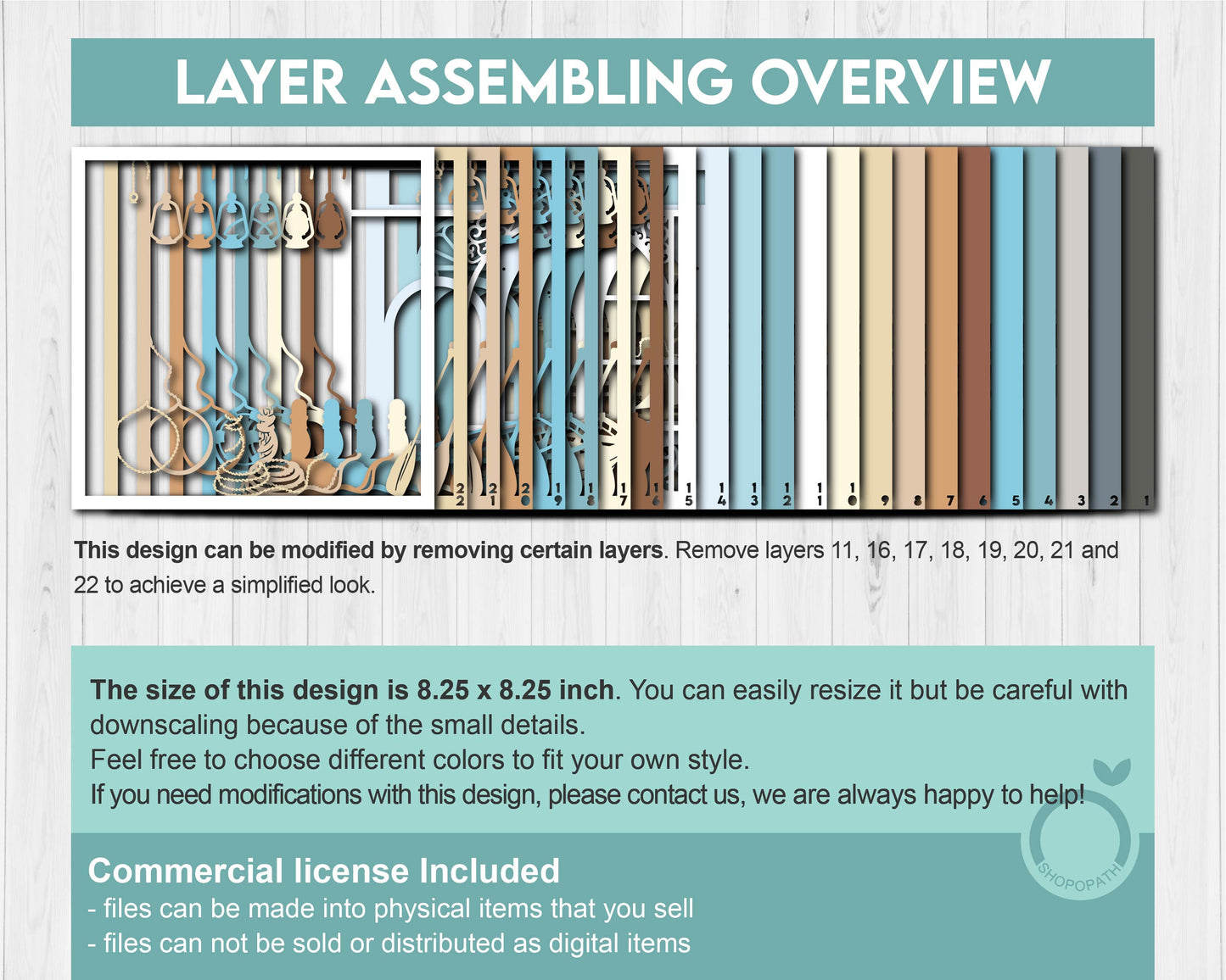 Coastal Store - 3D Shadow Box Layered SVG DXF EPS (Cutting Files)