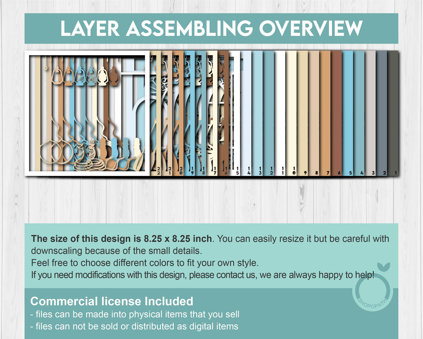 Coastal Store - 3D Shadow Box Layered SVG DXF EPS (Cutting Files)