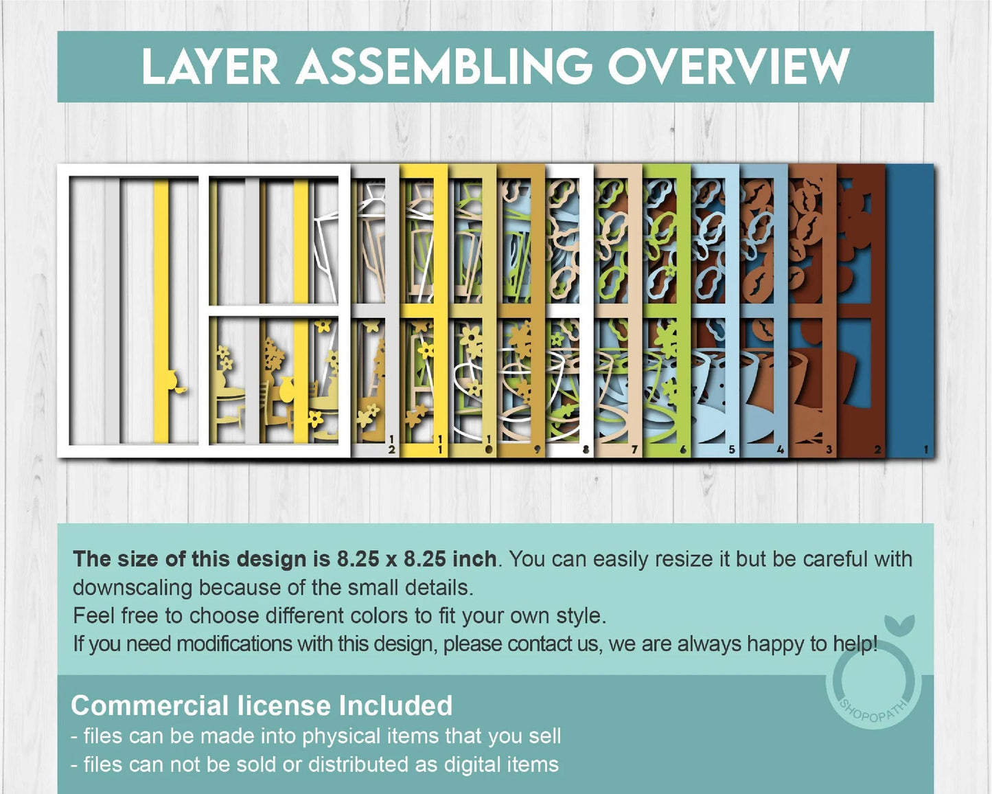 Coffee Maker House Panels - 3D Shadow Box Layered SVG DXF EPS (Cutting Files)