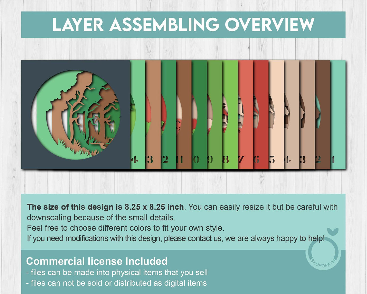 3D Layered Castle SVG EPS, Fantasy Shadow Box, Country Castle 3D Svg Landscape Layered Papercut svg, Cricut Silhouette
