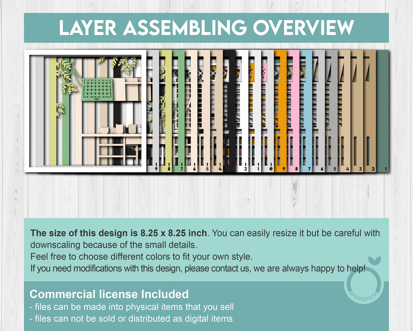 Silhouette Craft Room - 3D Shadow Box Layered SVG DXF EPS (Cutting Files)