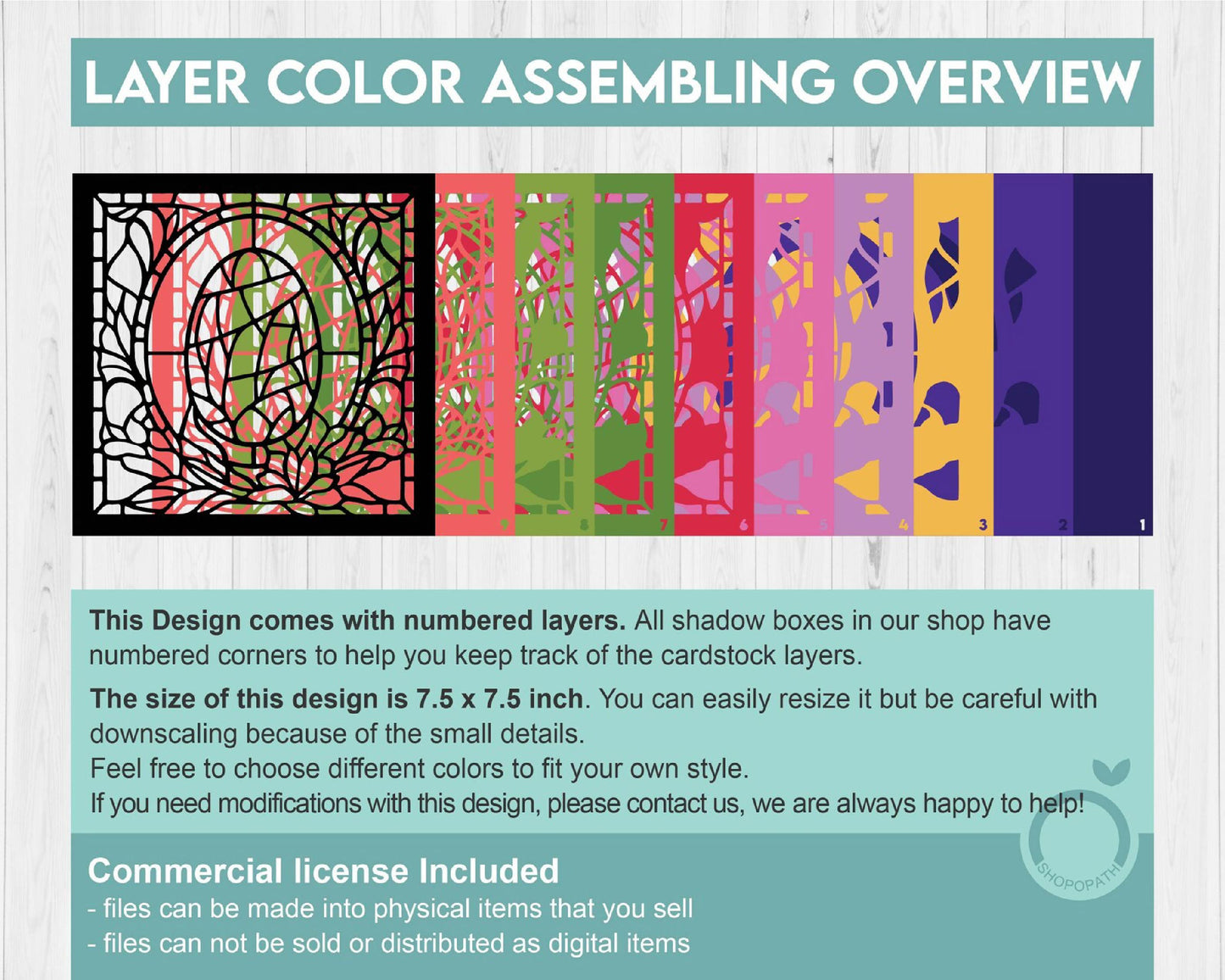 3D SVG Easter Egg Stained Glass, 3d Easter Shadow Box, Flowers Svg, 3D Christian Papercut Svg, 3d Floral svg, Holiday SVG, Cricut Silhouette