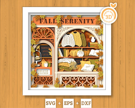 Fall Serenity Store - 3D Shadow Box Layered SVG DXF EPS (Cutting Files)