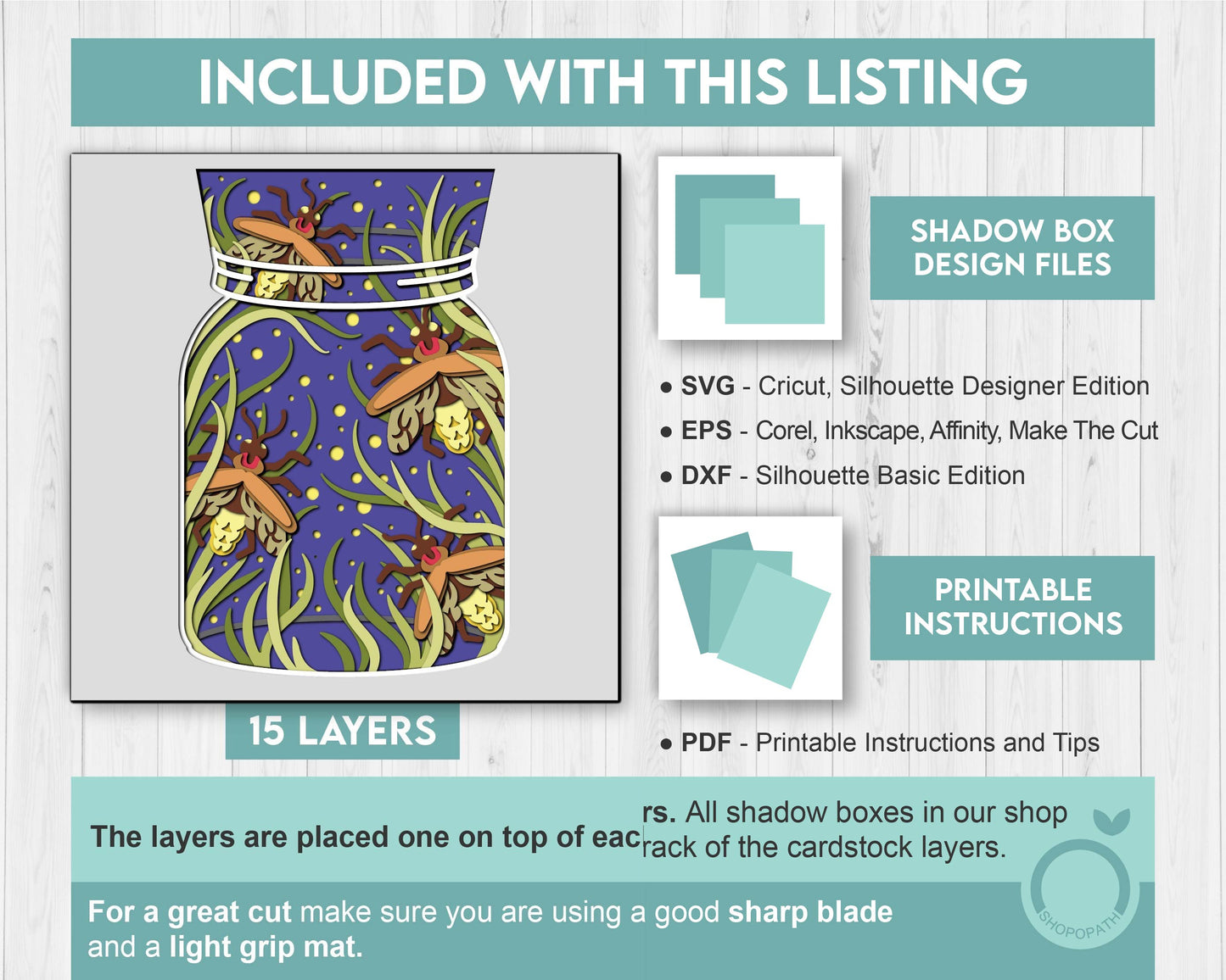 3D Firefly Shadow Box SVG, Firefly Layered  SVG, Firefly 3D Svg, Spring 3d svg, Fantasy Shadow Box Layered Papercut svg, Cricut Silhouette