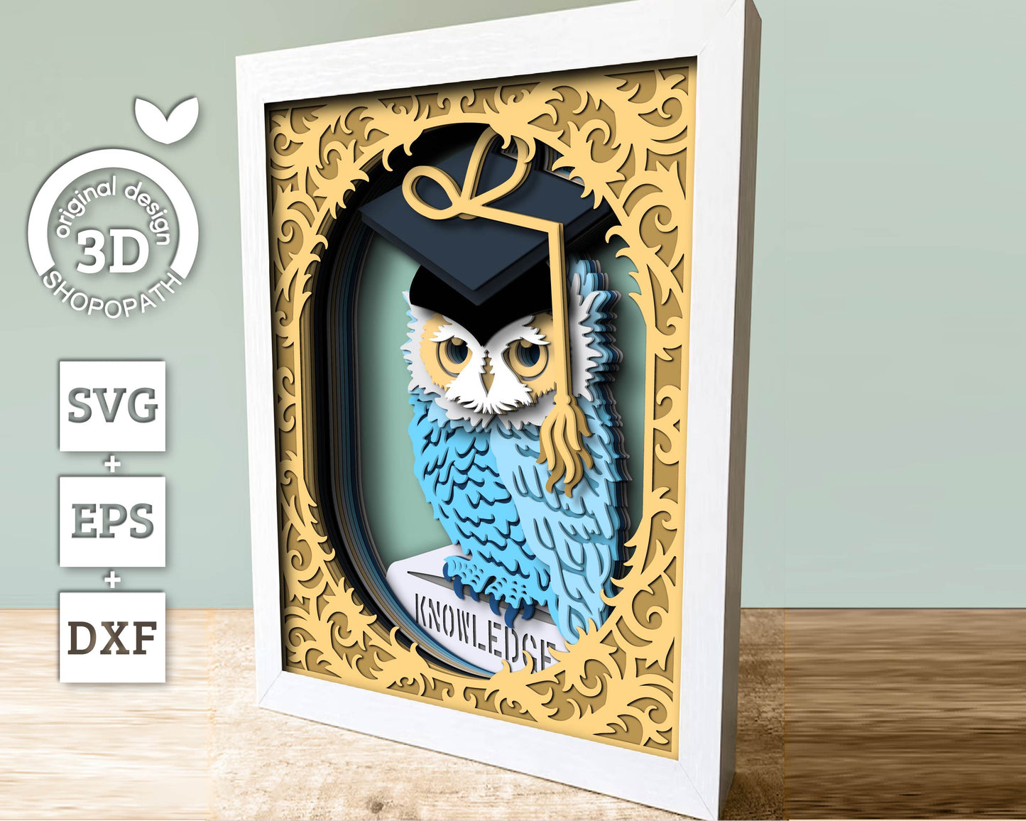 3D Graduation Shadow Box SVG, 3D Summer SVG, 3D Class of 2026 svg, 3D Owl svg, 3D Graduation Cap svg, 3D Diploma SVG, Cricut Silhouette