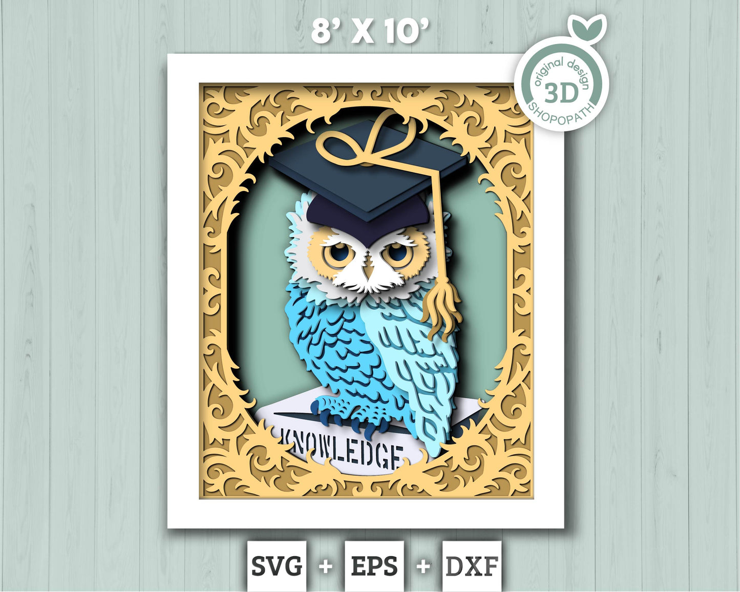 3D Graduation Shadow Box SVG, 3D Summer SVG, 3D Class of 2026 svg, 3D Owl svg, 3D Graduation Cap svg, 3D Diploma SVG, Cricut Silhouette