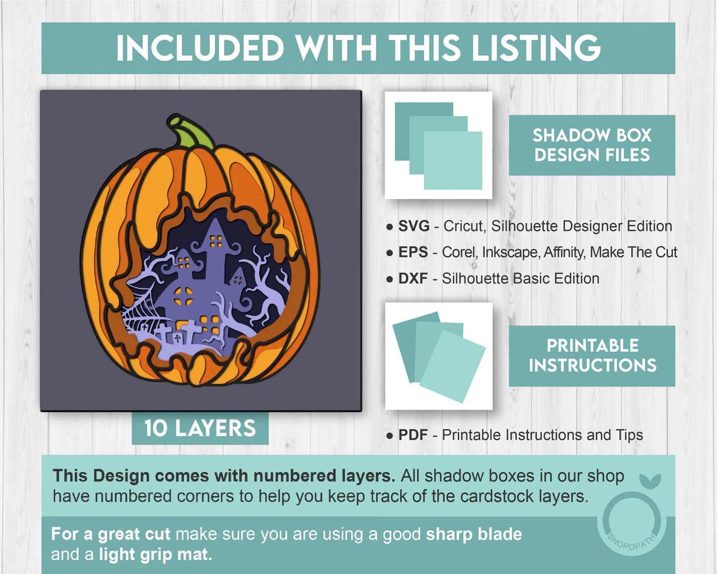 3D Layered Halloween SVG EPS, Scary Shadow Box, Witch 3D Svg Layered Papercut svg, 3d Halloween, Layered Pumpkin svg, Cricut Silhouette