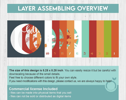 3D Layered Autumn SVG EPS, Fall Shadow Box, Pumpkin 3D Svg, Leaves 3d Svg, Hello Autumn Papercut svg, Cricut Silhouette
