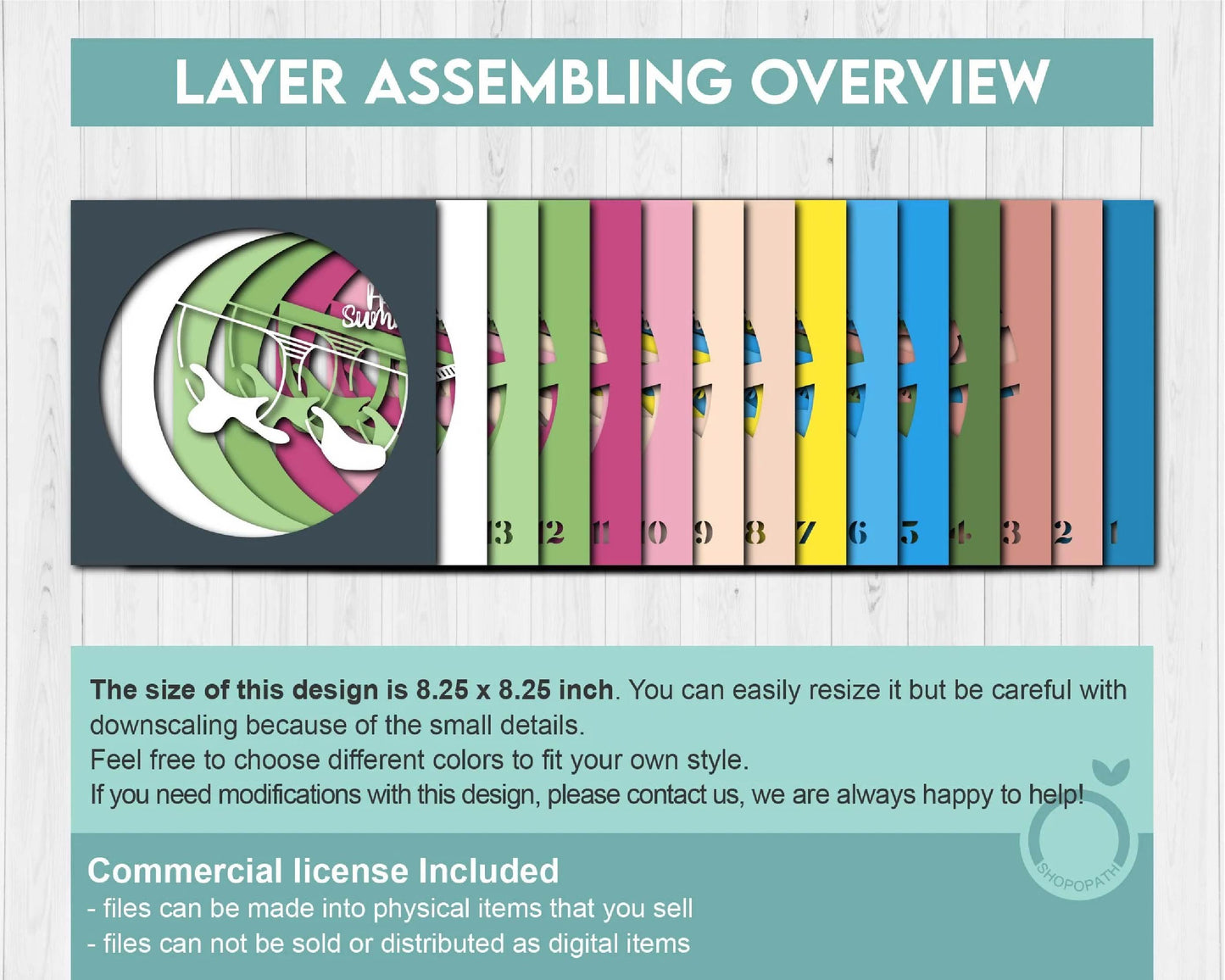 3D Layered Summer SVG EPS, Sea Wave Shadow Box, Beach 3D Svg, Hello Summer Sunglasses Layered Papercut svg, Cricut Silhouette