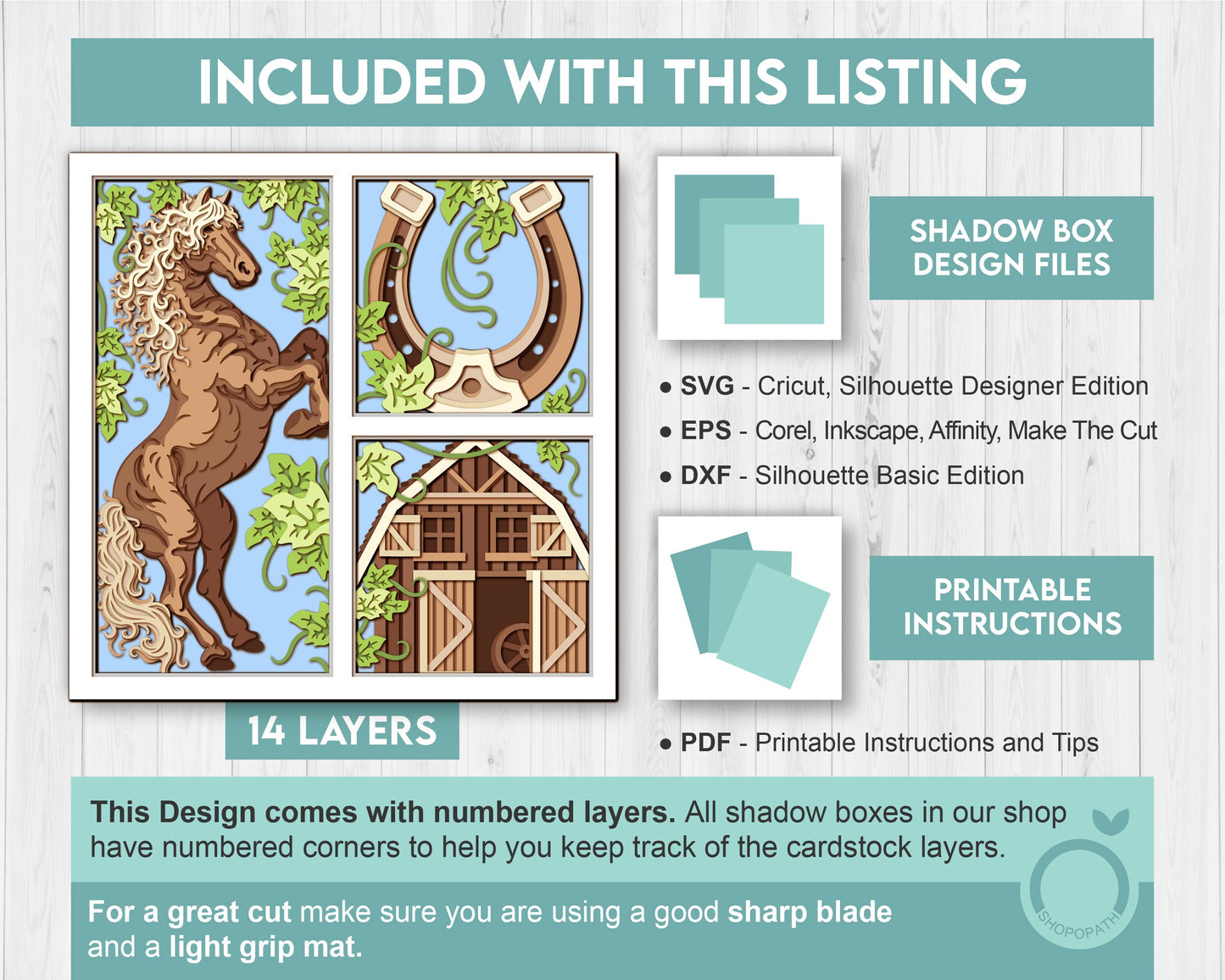 3D SVG Horse On Farm Shadow Box, 3D SVG Horse, 3D SVG Farm, 3D Svg Barn, 3D Svg Sunflower, Harvest 3D Svg, Fall 3D Svg, Cricut Silhouette