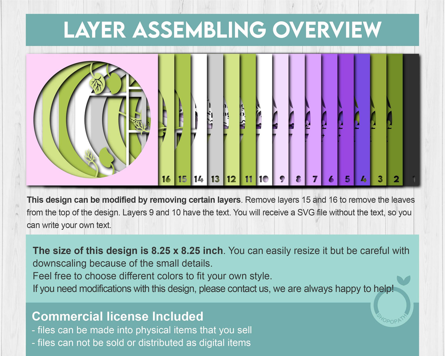 Hummingbird Lilac Spring Flower Label - 3D Shadow Box Layered SVG DXF EPS (Cutting Files)