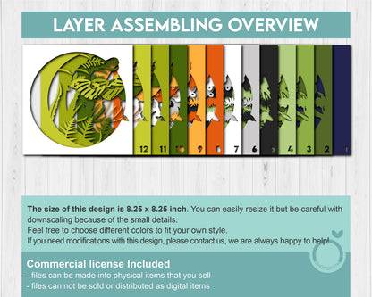 3D Luna Moth Butterfly Shadow Box SVG, 3D Summer SVG, 3D Moon Svg, 3d Butterfly Shadow Box SVG, 3d Layered Luna Moth svg Cricut Silhouette