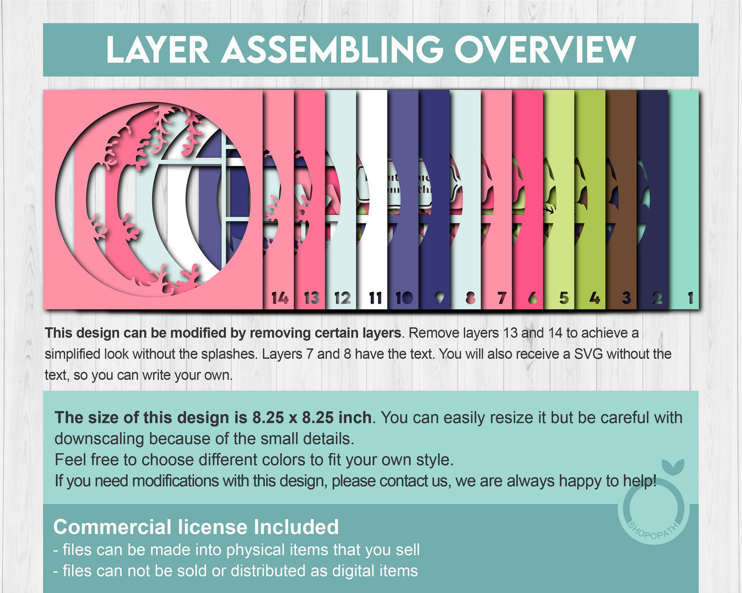 Makeup Tools with Label - 3D Shadow Box Layered SVG DXF EPS (Cutting Files)