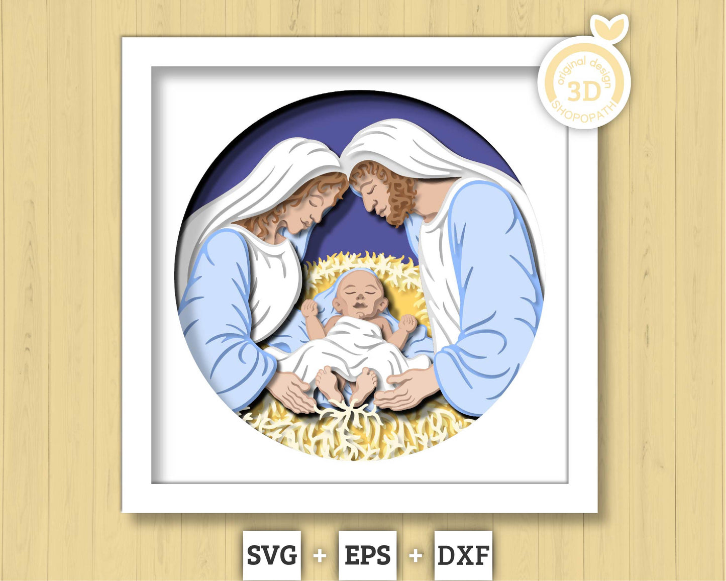 3D SVG Nativity Scene Shadow Box, 3d SVG Christmas, Baby Jesus 3D Svg, Jesus Christmas SVG, Christian 3d Svg, Holy 3D svg Cricut Silhouette