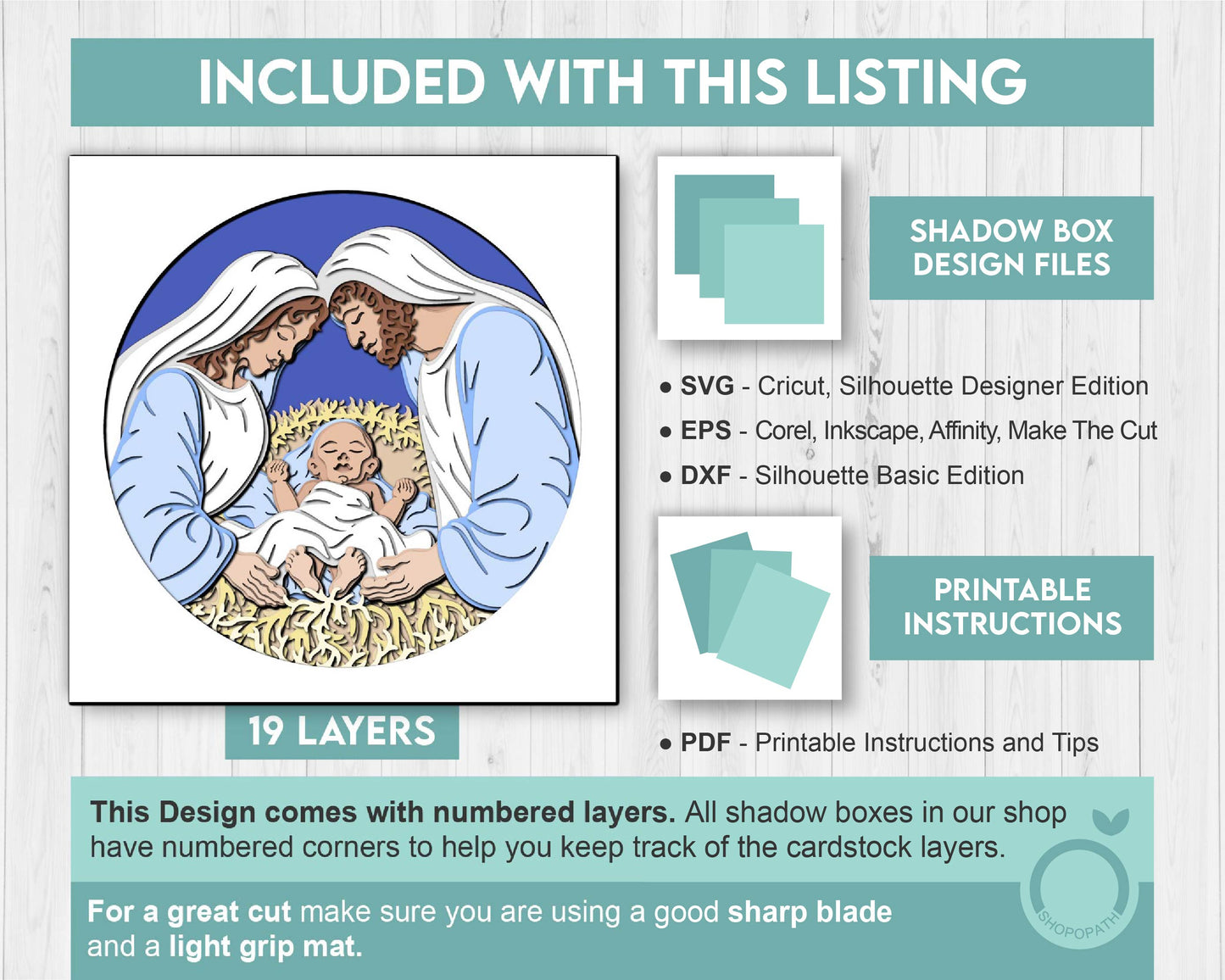 3D SVG Nativity Scene Shadow Box, 3d SVG Christmas, Baby Jesus 3D Svg, Jesus Christmas SVG, Christian 3d Svg, Holy 3D svg Cricut Silhouette