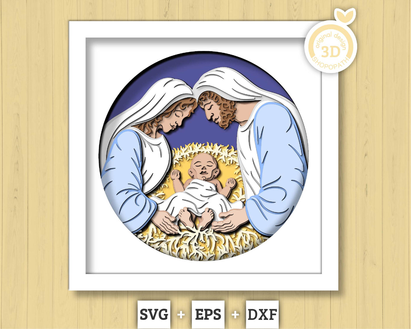 3D SVG Nativity Scene Shadow Box, 3d SVG Christmas, Baby Jesus 3D Svg, Jesus Christmas SVG, Christian 3d Svg, Holy 3D svg Cricut Silhouette