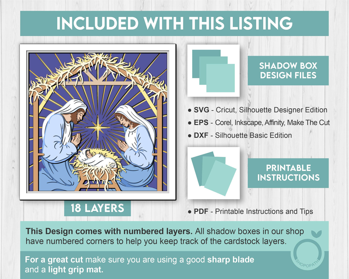 3D SVG Nativity Scene Shadow Box, Baby Jesus 3D Svg, Jesus Christmas SVG, 3d SVG Christmas, Christian 3d Svg, Holy 3D svg Cricut Silhouette