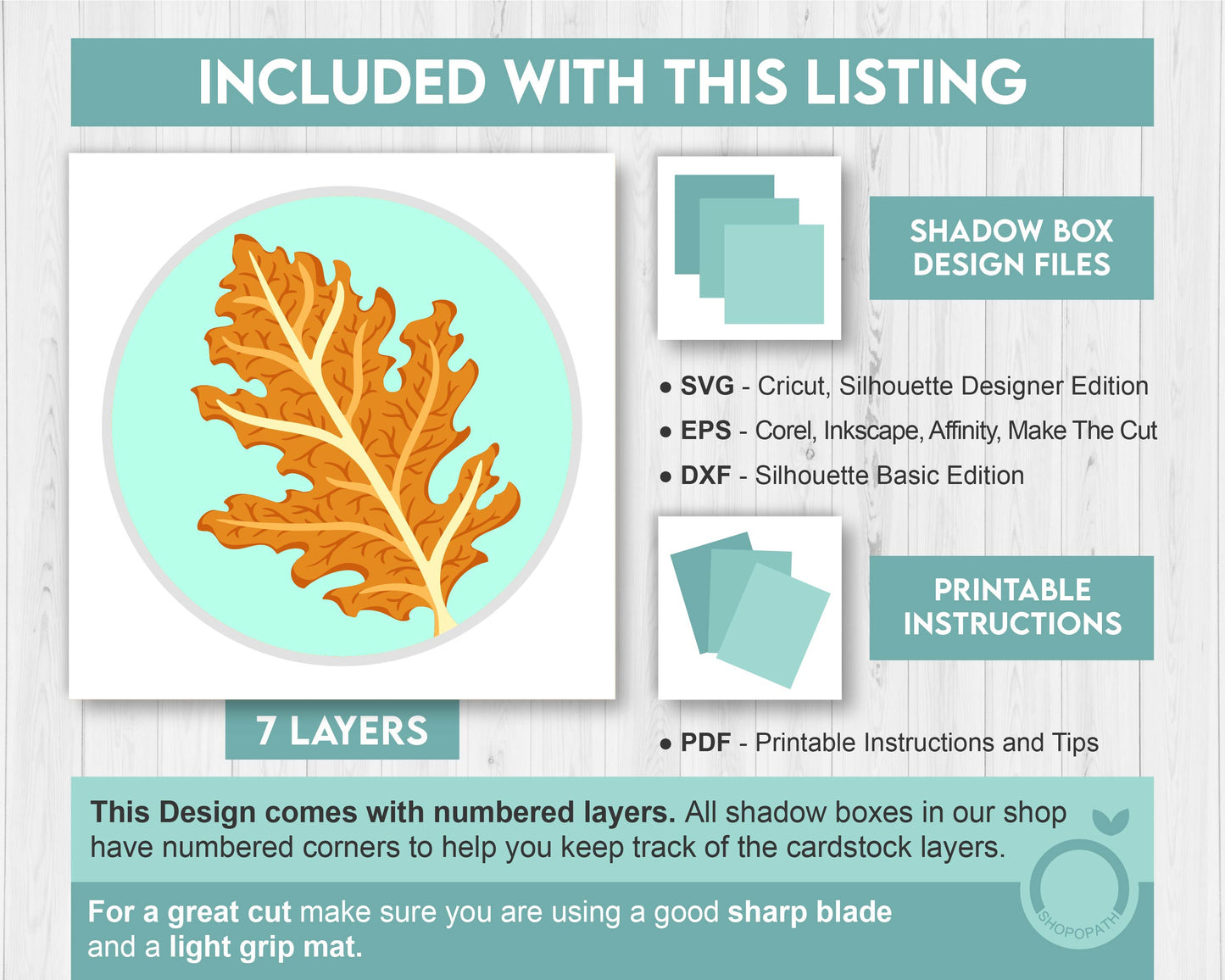 3D SVG Oak Leaf Herbarium Shadow Box, 3D Fall SVG, Oak Fall Leaf 3d svg, Herbarium 3d Svg, Oak 3d SVG, Herbarium Leaf svg, Cricut Silhouette