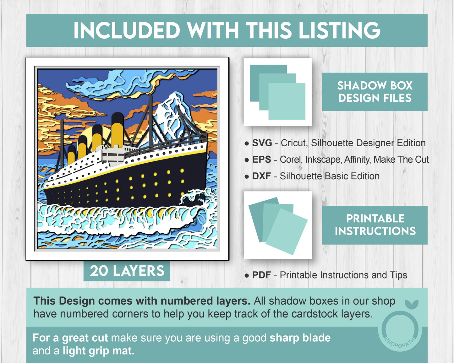3D SVG Ocean Liner Shadow Box, Sea 3D svg, Ship 3D Svg, Sunset 3d Svg, Ocean Liner 3d svg, Summer 3d Svg, 3D SVG Boat, Cricut Silhouette