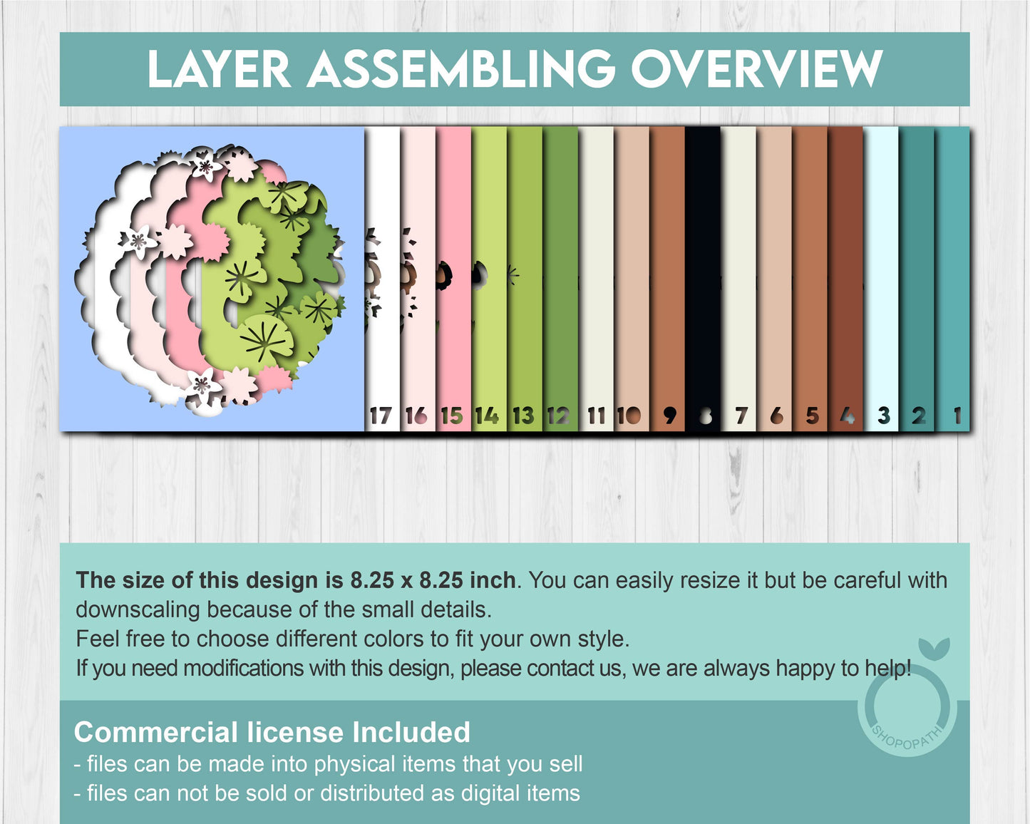 3D Otter On Lily Flower Pond Shadow Box SVG, 3D Summer SVG, 3D Otter Svg, 3d Rain SVG, 3d Lotus Flower svg, Pond 3d svg, Cricut Silhouette