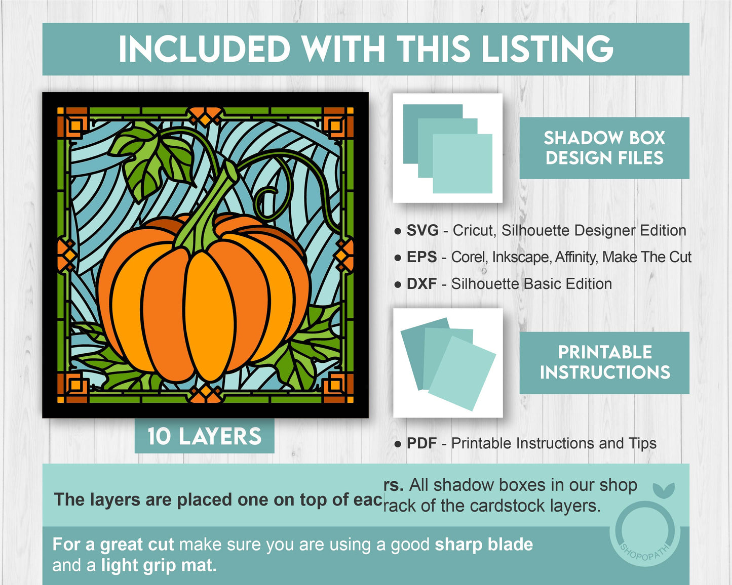 3D SVG Stained Glass Pumpkin Shadow Box, Stained Glass Autumn 3D SVG, Layered Stained Glass Pumpkin 3d Svg, Harvest 3d svg Cricut Silhouette