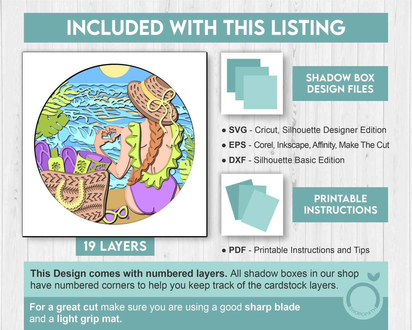 3D SVG Woman Sitting On Beach Shadow Box, Sea 3D svg , Beach 3D Svg, Summer 3d Svg, Woman 3d svg, Beach Day 3d SVG, Cricut Silhouette