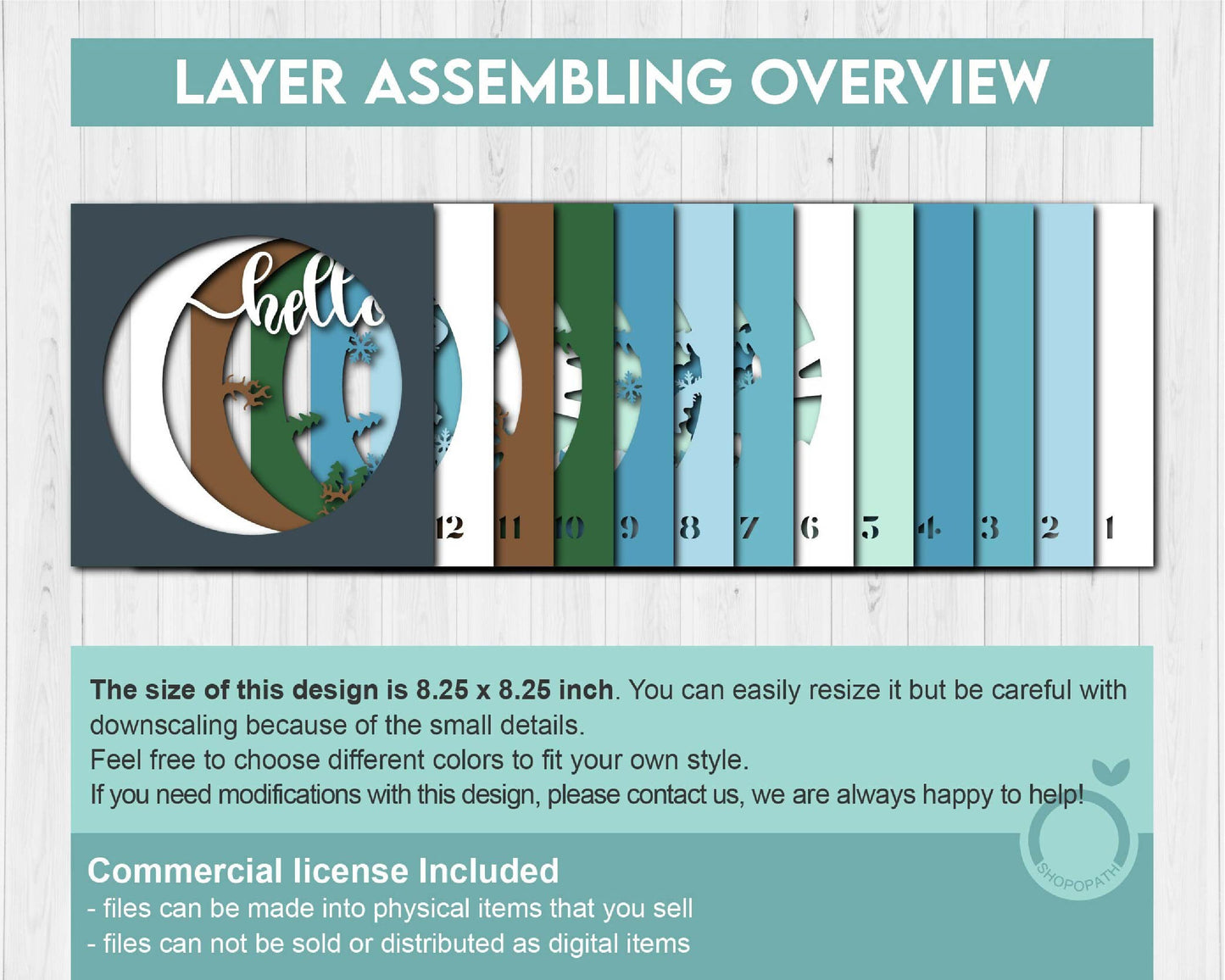 3D Layered Winter SVG EPS, Winter Shadow Box, Snowflake 3D Svg, Christmas Trees 3d Svg, Hello Snowman Papercut svg, Cricut Silhouette