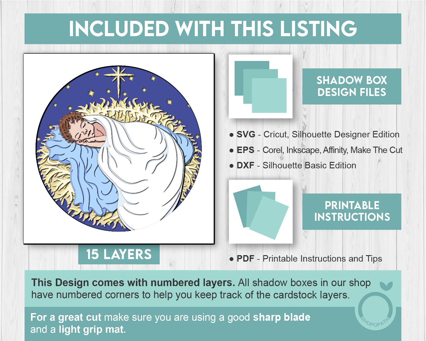 3D SVG Sleeping Baby Shadow Box, 3d SVG Christmas, Baby Jesus 3D Svg, Jesus Christmas SVG, Christian 3d Svg, Holy 3D svg Cricut Silhouette
