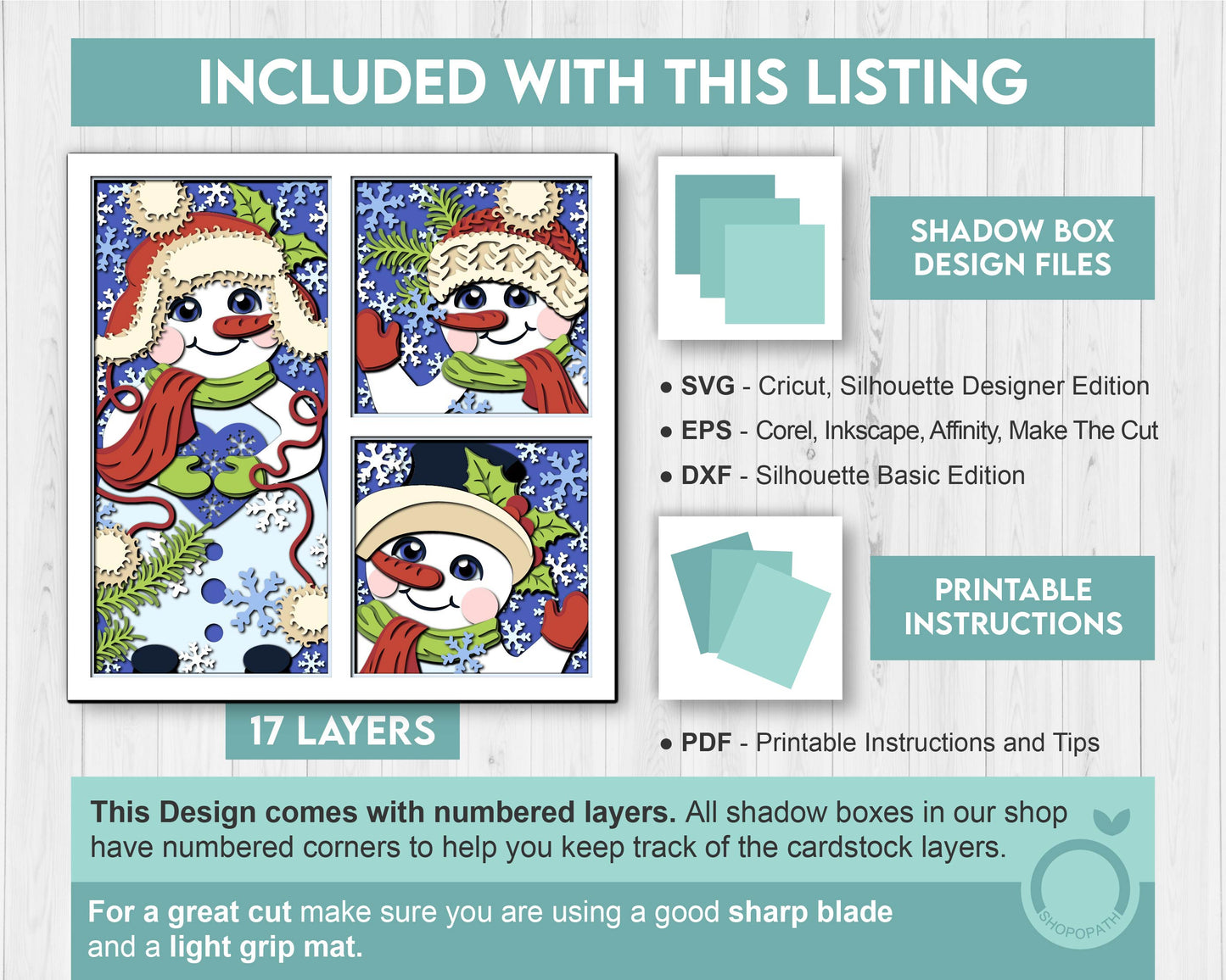 3D SVG Snowmen Shadow Box, Layered Winter Svg, Snowman Shadow Box, Snowflakes 3D Svg, Mistletoe 3D Svg, Christmas 3d Svg, Cricut Silhouette