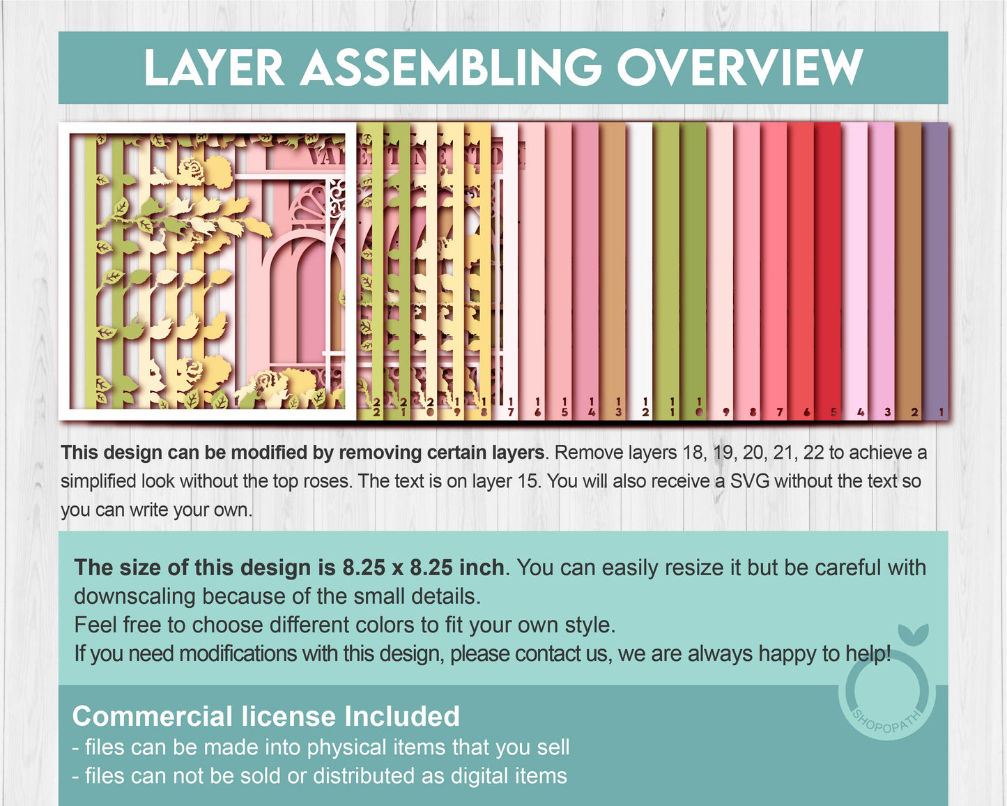 Valentine's Day Store - 3D Shadow Box Layered SVG DXF EPS (Cutting Files)