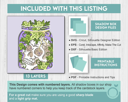 3D SVG Witch Potion Bottle Shadow Box, Halloween Shadow Box 3D Svg, Layered Potion Bottle 3D SVG Witch 3d SVG Skull 3D Svg Cricut Silhouette